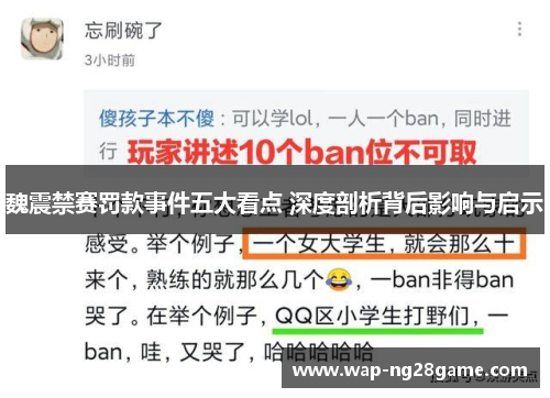 魏震禁赛罚款事件五大看点 深度剖析背后影响与启示